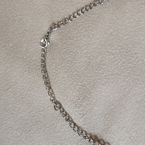 Silver Skeleton Hand Necklace Choker - Picture 4 of 6